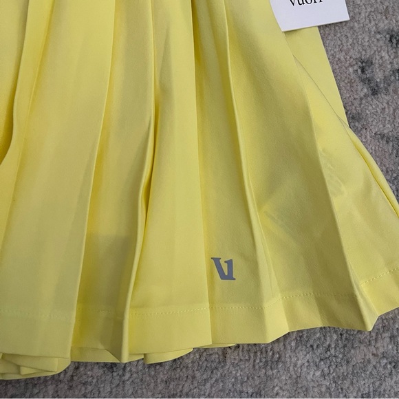 Vuori Clementine Skort Women's S Yellow Golf Tennis Pickleball Skort Athleisure - Picture 4 of 6